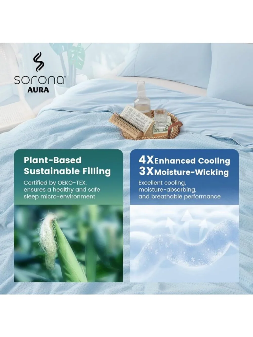 Queen Size Waffle Cooling Comforter Blanket for Hot Sleepers - Soft & Breathable